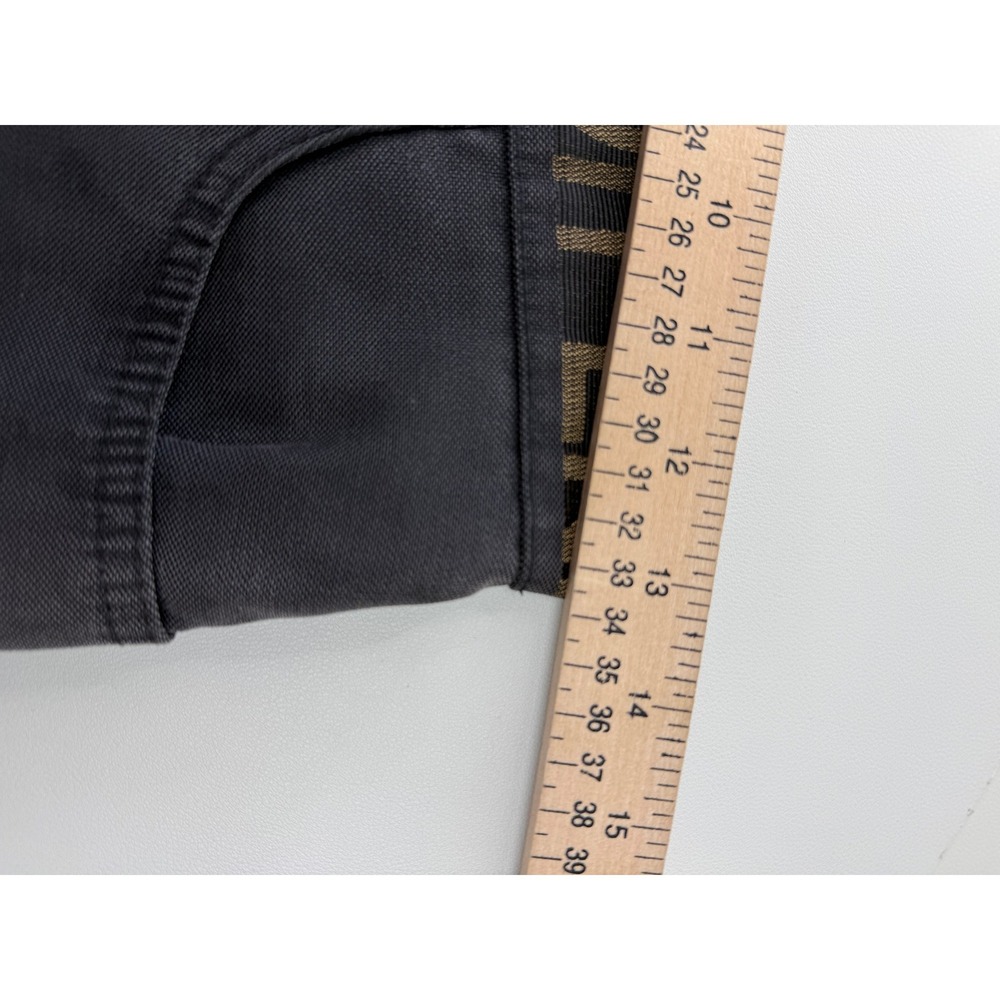 Fendi Roma Amor Vintage Cropped Jeans Black Logo Waistband Made Italy 28x24 - Picture 4 of 8